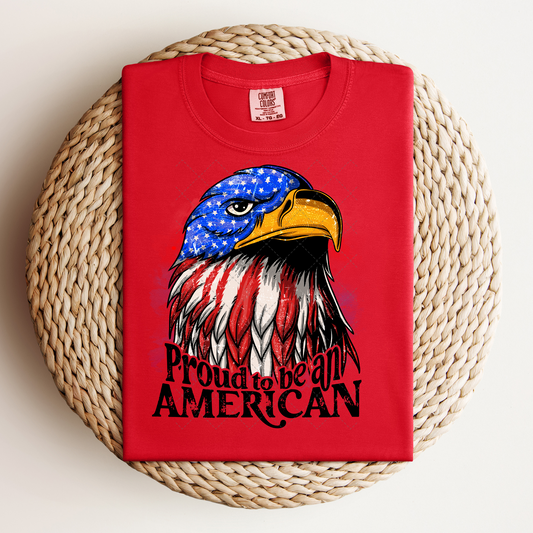 Proud To Be An American Eagle Distressed Transfer