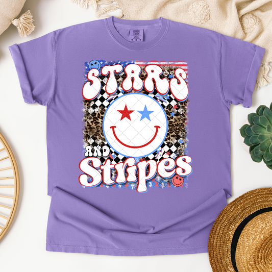 Stars & Stripes Smiley Transfer