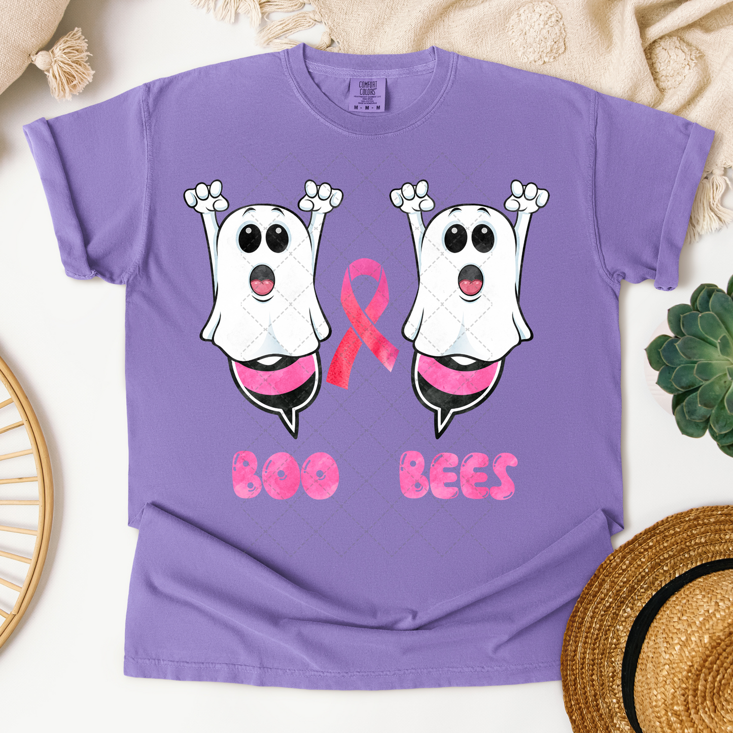 Boo Bees Breast Cancer Awareness Transfer