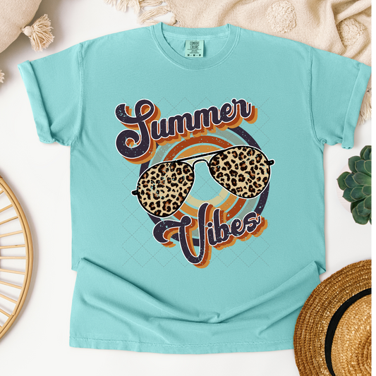 Summer Vibes Leopard Sunglasses Transfer