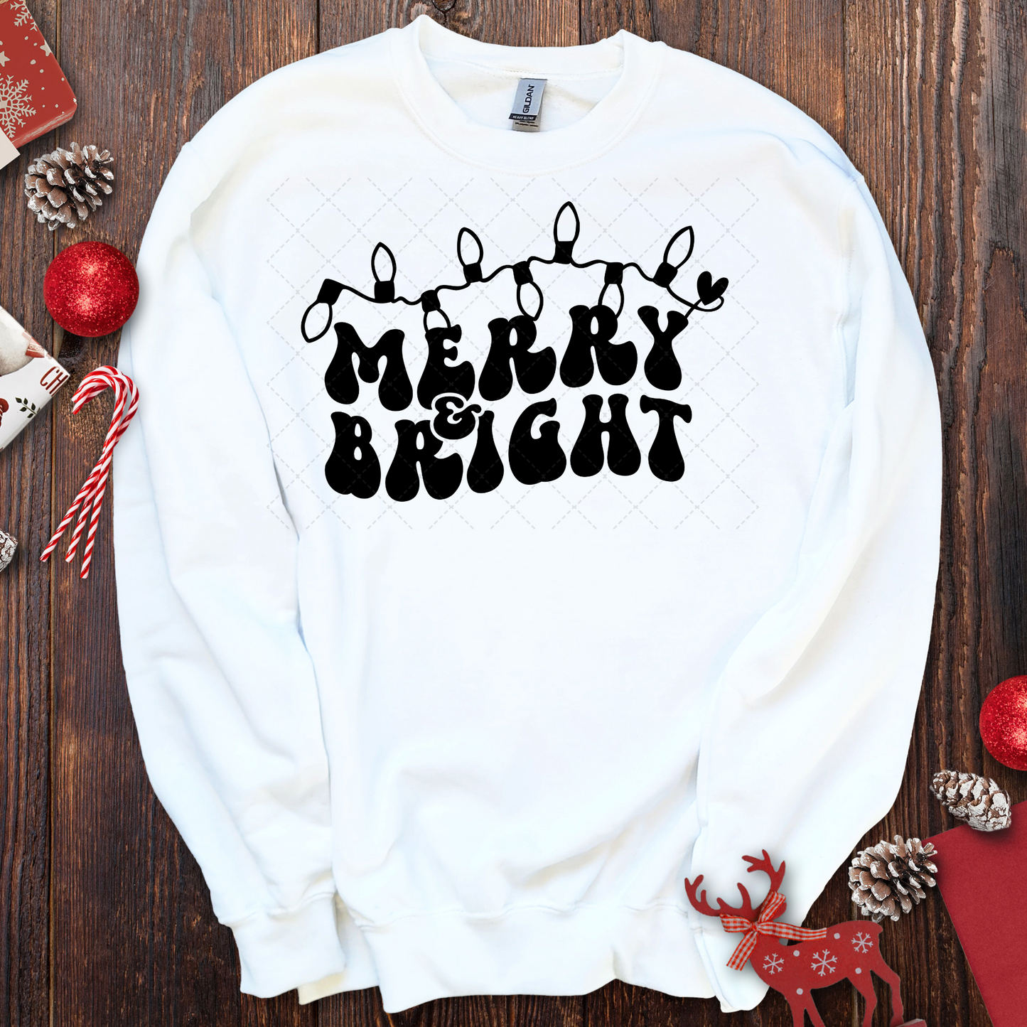 Merry & Bright String Of Lights Transfer