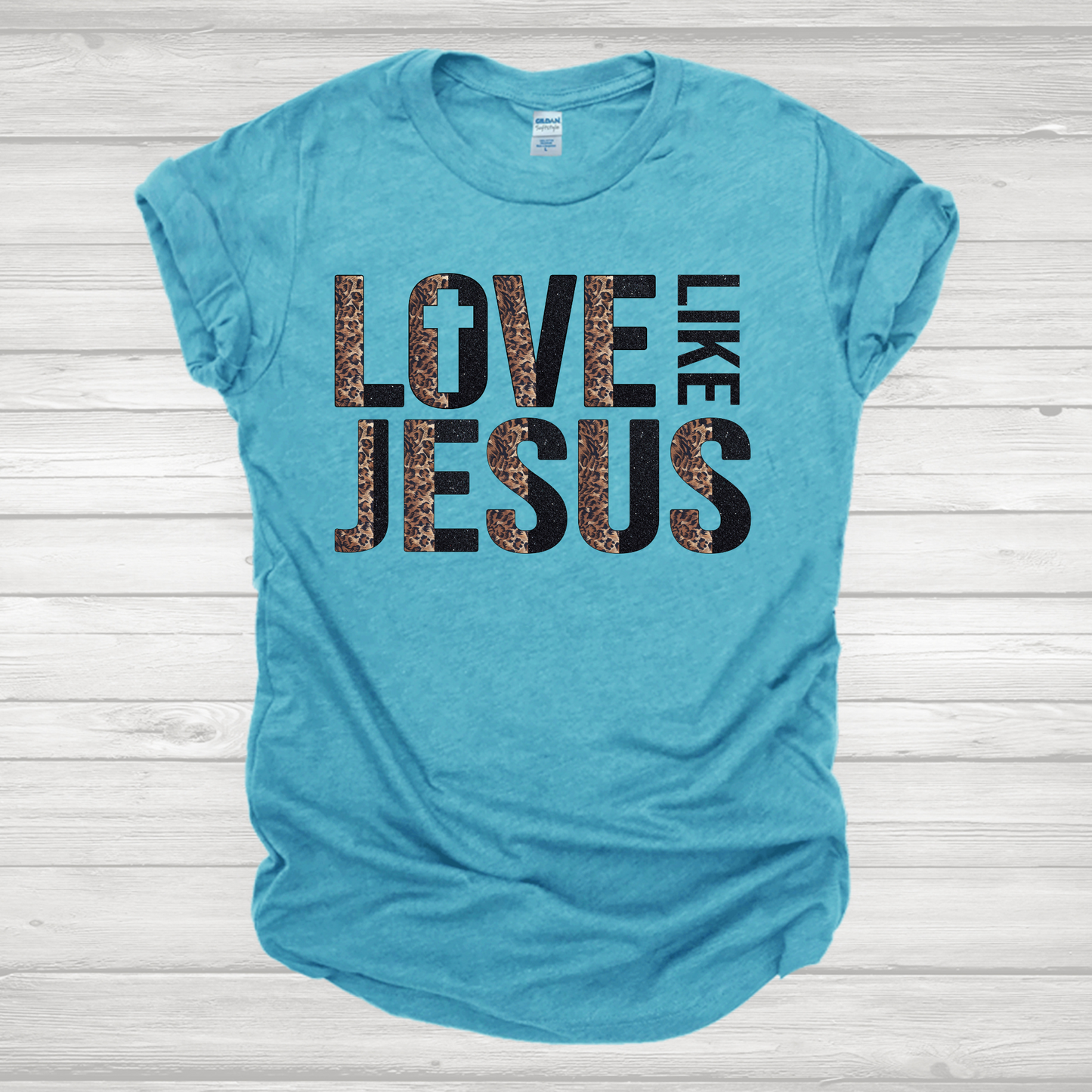 Love Like Jesus Half Leopard Transfer