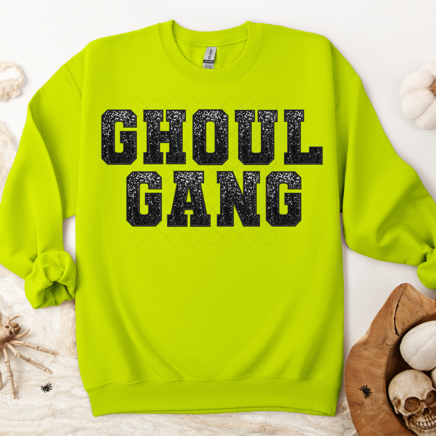 Faux Embroidery Sequin Ghoul Gang Transfer