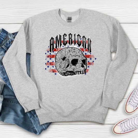 American Half Skull Transfer