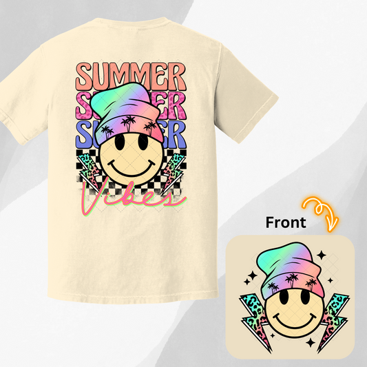 Summer Vibes Smiley with Beanie **TWO PART* SOLD SEPARATELY** Transfer