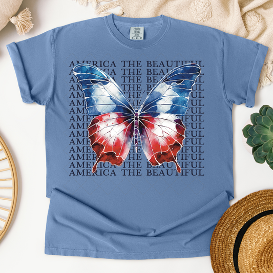 America The Beautiful Butterfly Transfer