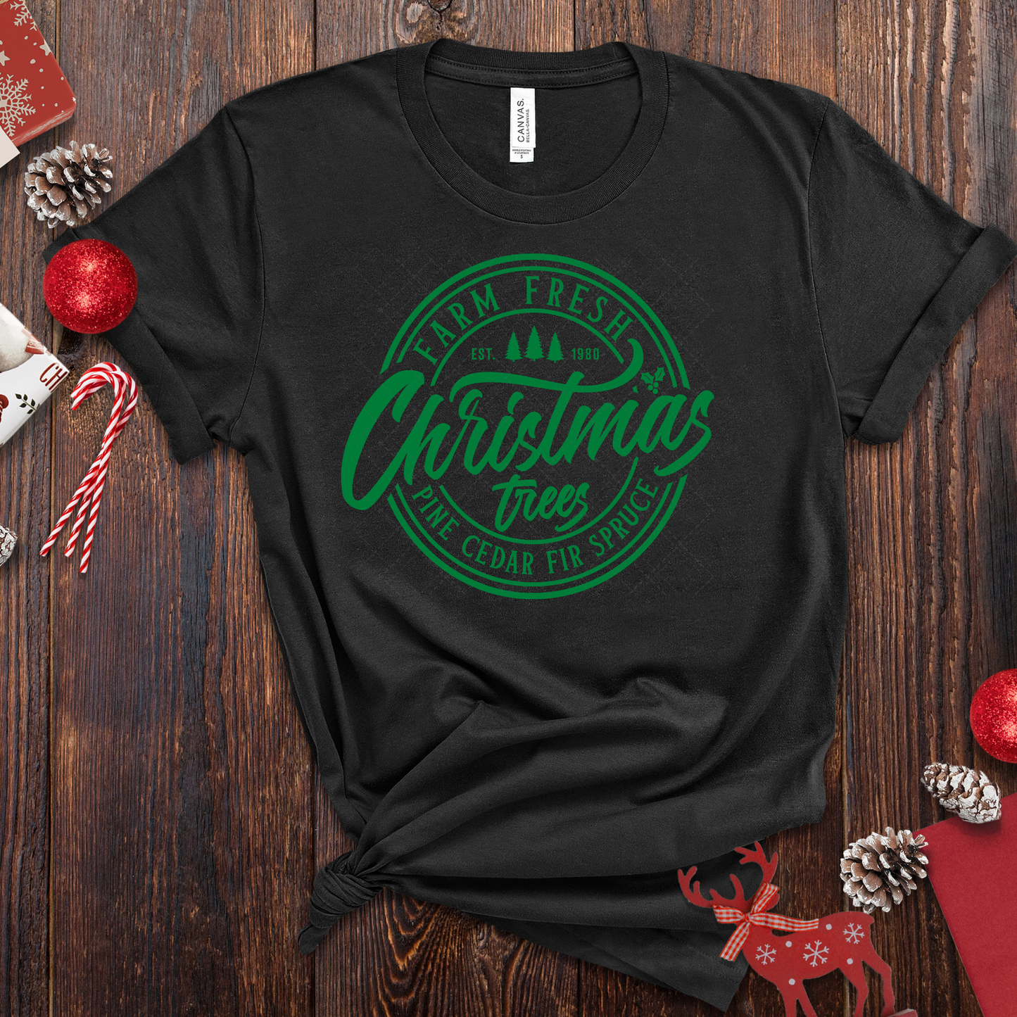 Farm Fresh Christmas Trees Green  Transfer