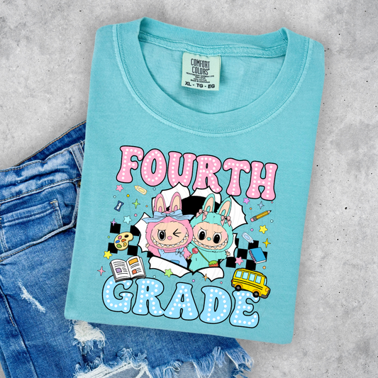 Fourth Grade Checkered Labubu Transfer