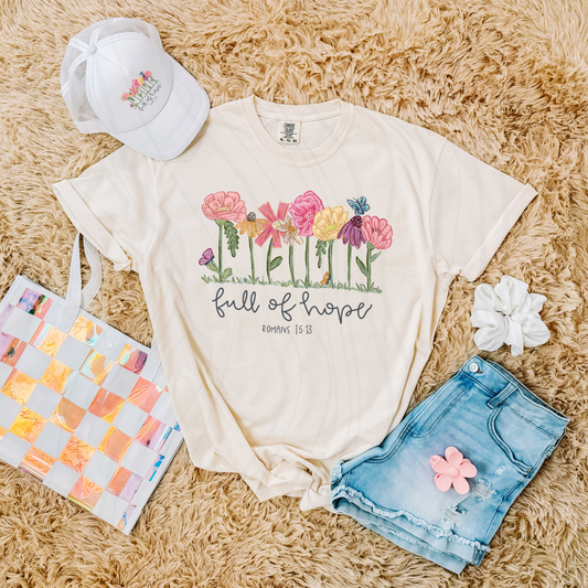 Full Of Hope Floral Transfer