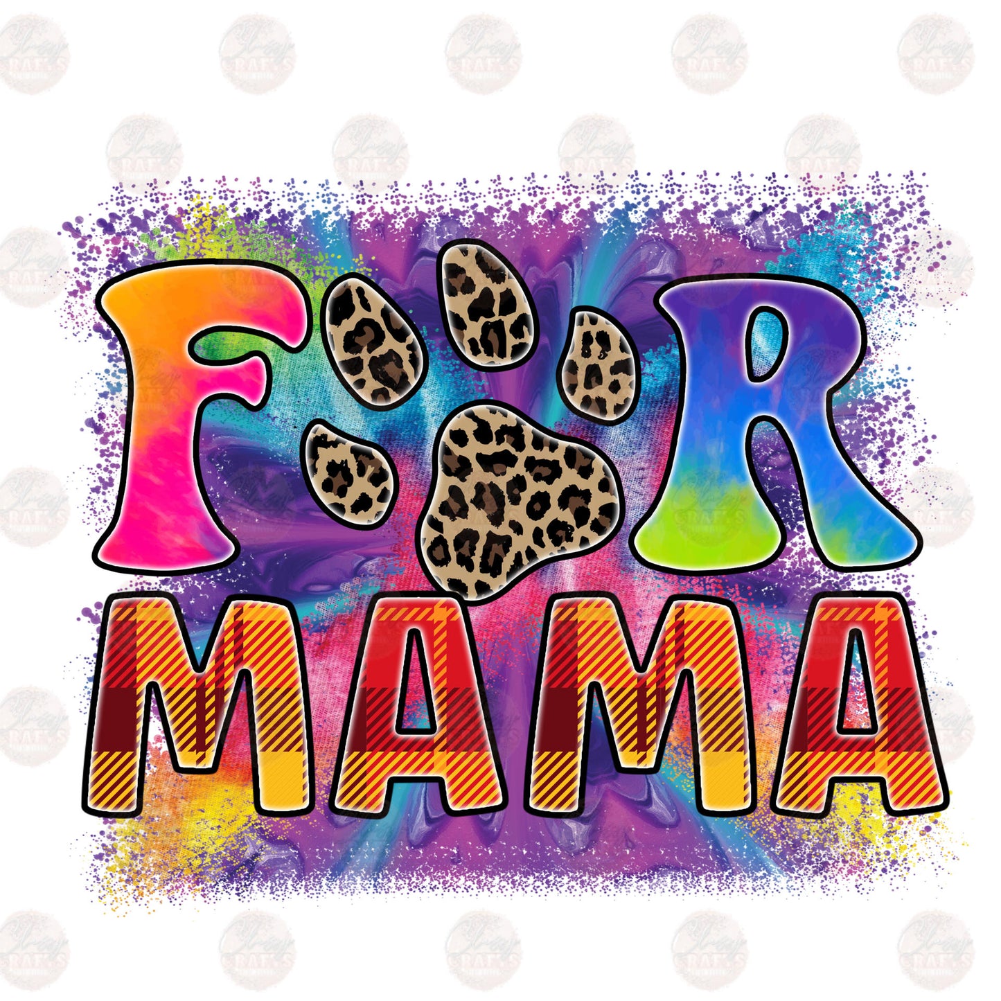 Fur Mama Tie Dye Transfer