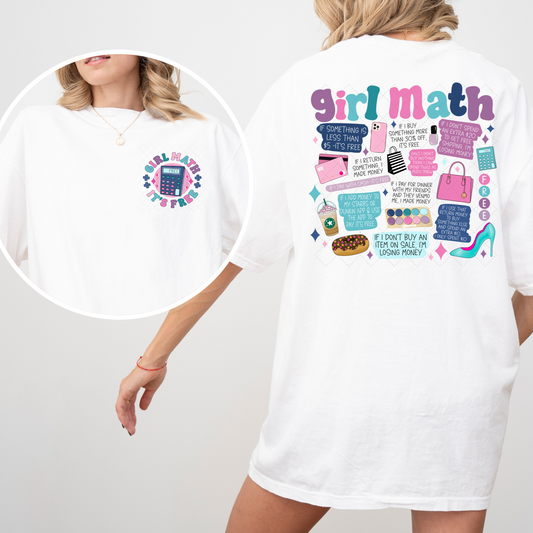 Girl Math Transfer ** TWO PART* SOLD SEPARATELY**