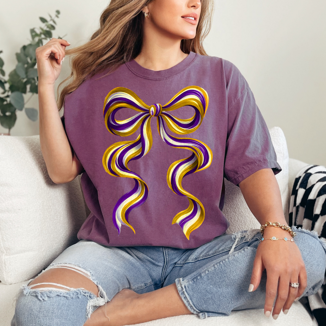Gold Purple Long Bow Transfer
