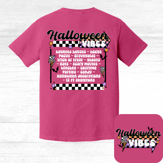 Halloween Vibes White Words ** TWO PART* SOLD SEPARATELY** Transfer
