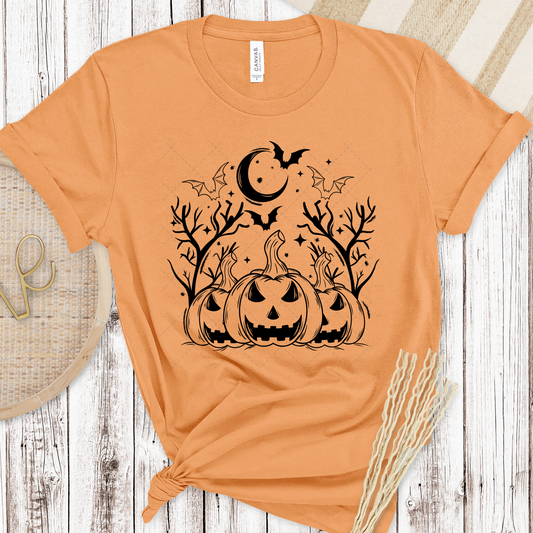 Halloween Scene Single Color Transfer