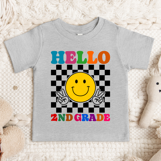 Hello 2nd Grade Smiley Transfer