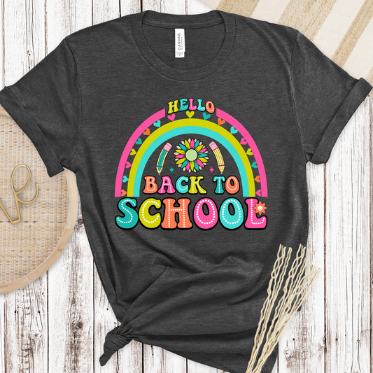 Hello Back To School Transfer