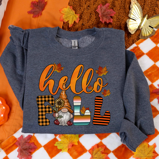 Hello Fall Gnomie Transfer