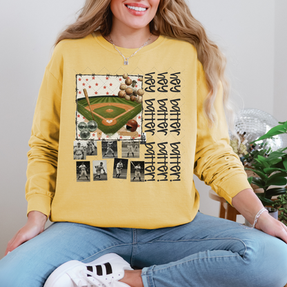 Hey Batter Batter Vintage Transfer