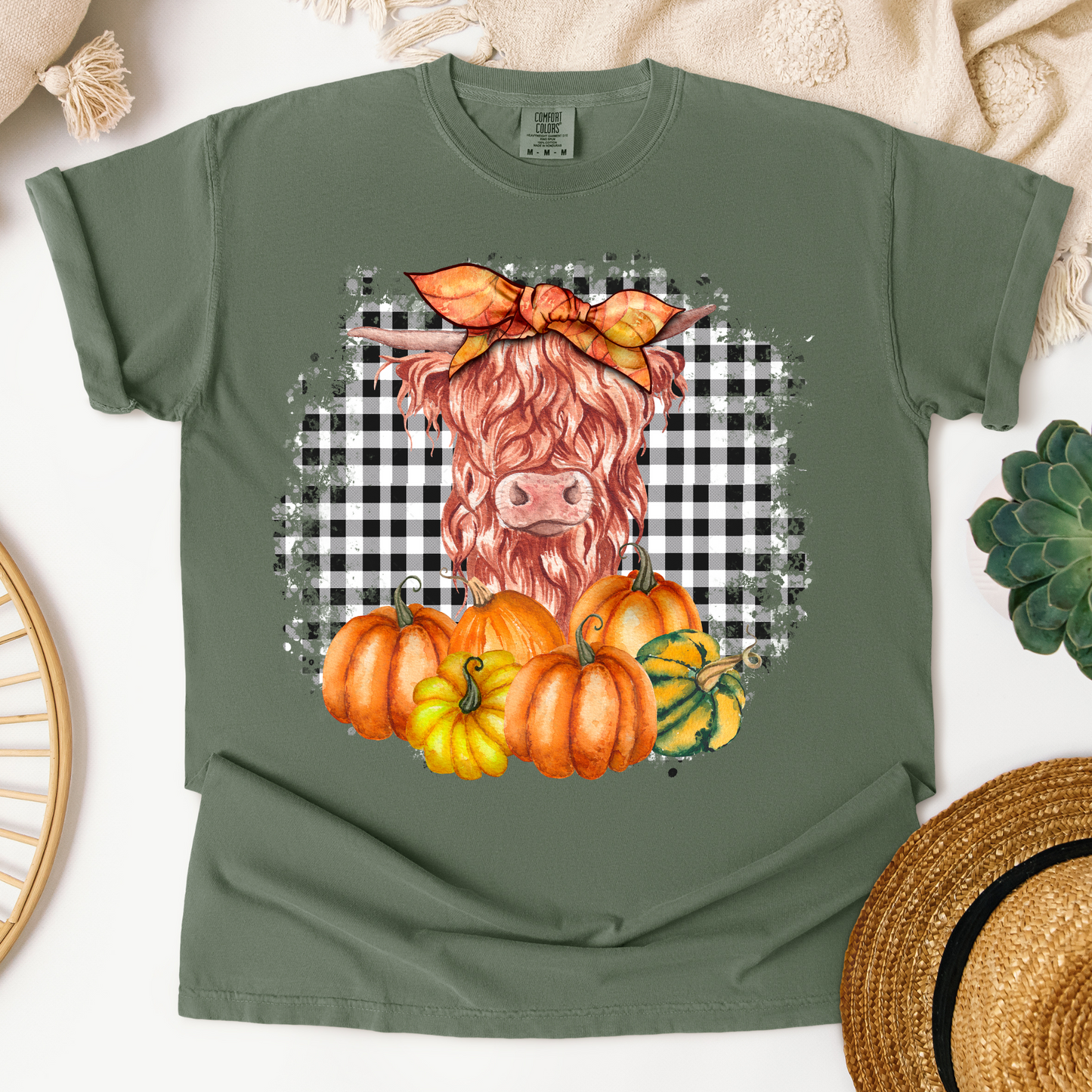 Highland Cow Coquette Transfer