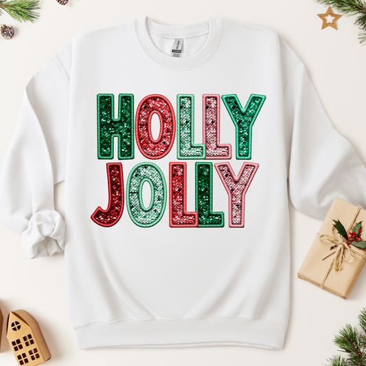 Holly Jolly Sequin Transfer