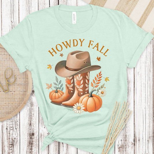 Howdy Fall Boots Transfer