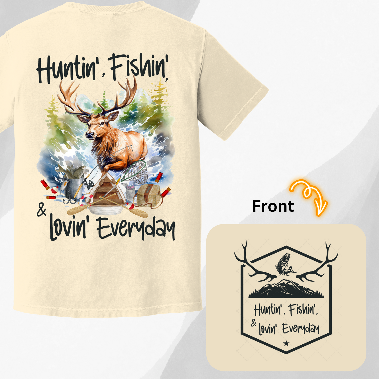 Huntin Fishin Lovin Everyday Transfer ** TWO PART* SOLD SEPARATELY**