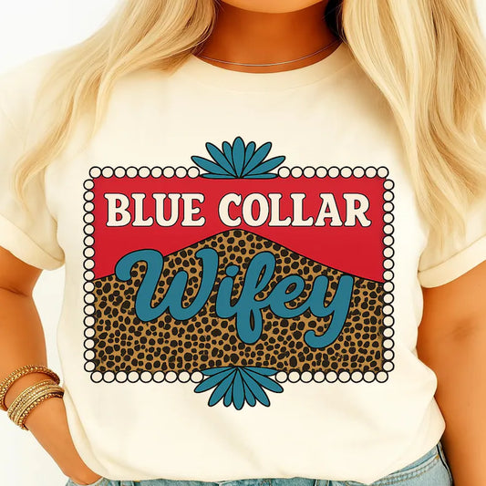 Western Blue Collar Wifey Transfer