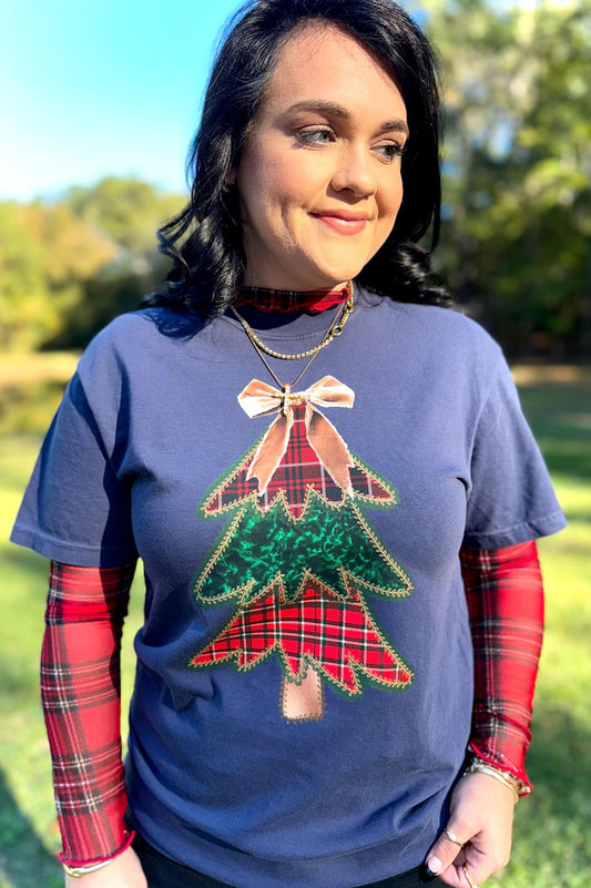 Plaid Christmas Tree Transfer