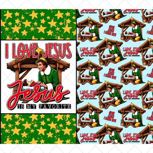 I Love Jesus Tumbler Wrap - Sublimation Transfer