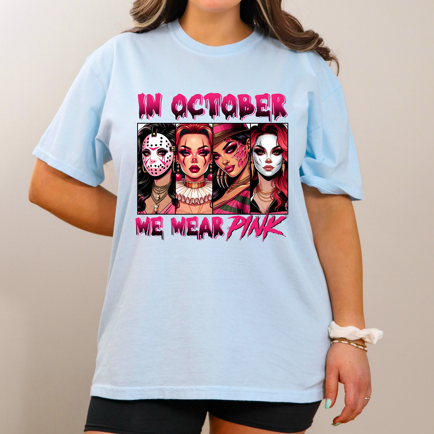 In October We Wear Pink Horror Women Transfer