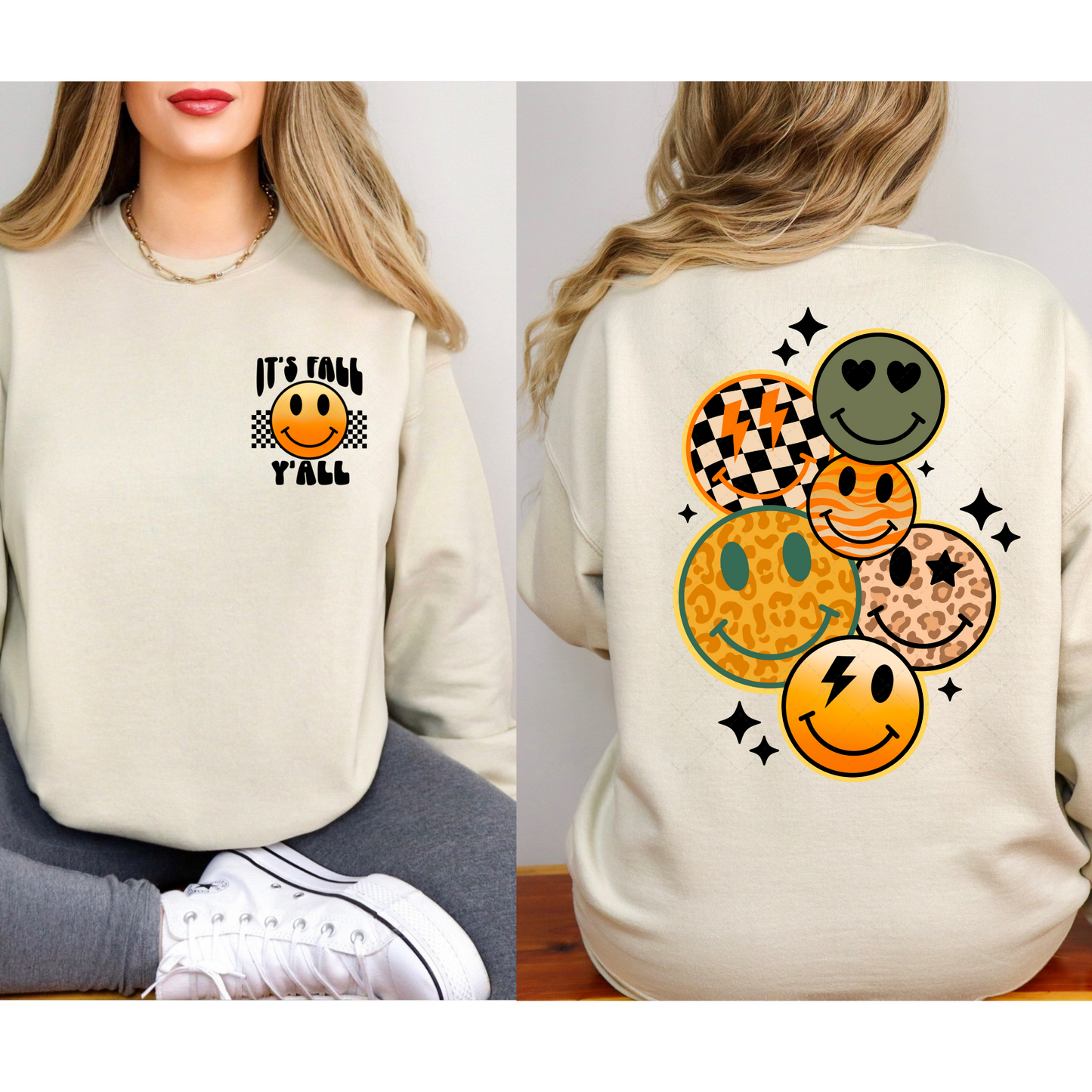 It's Fall Y'all Smiley Transfer ** TWO PART* SOLD SEPARATELY**