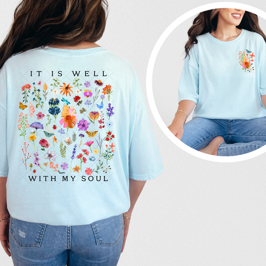 It Is Well Floral Transfer ** TWO PART* SOLD SEPARATELY**