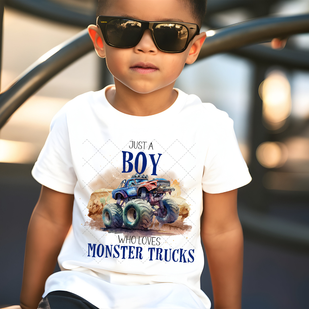 Just A Boy Who Loves Monster Trucks Transfer