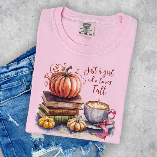 Just A Girl Who Loves Fall Coffee Mug Transfer