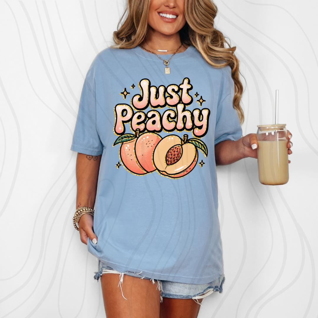 Just Peachy Glitter Transfer