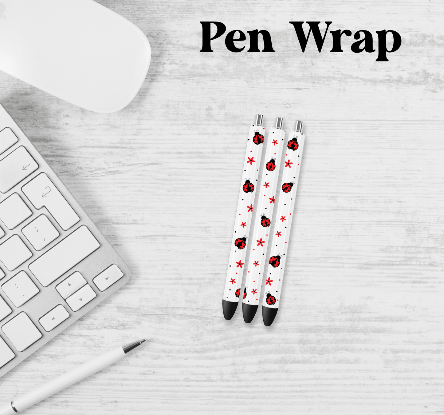 Lady Bug Pen Wrap Transfer