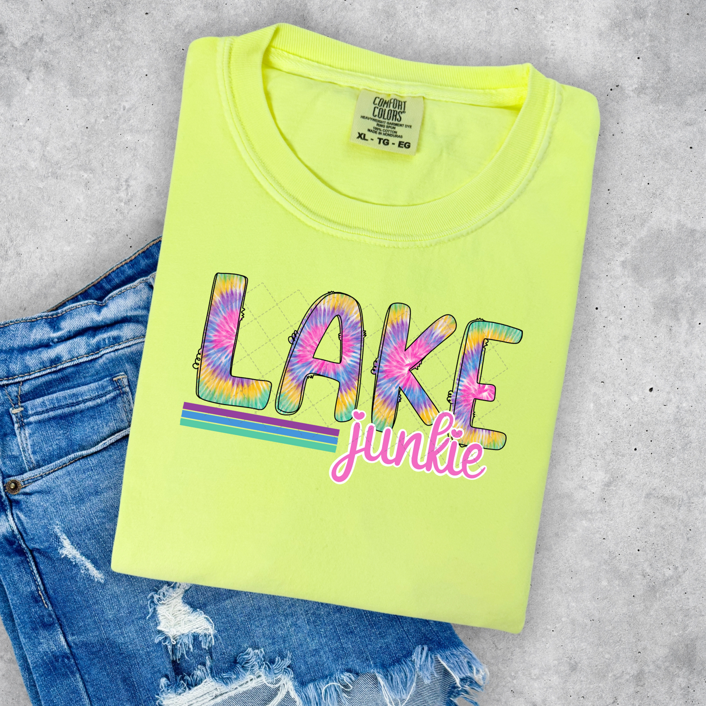 Tie Dye Lake Junkie Transfer