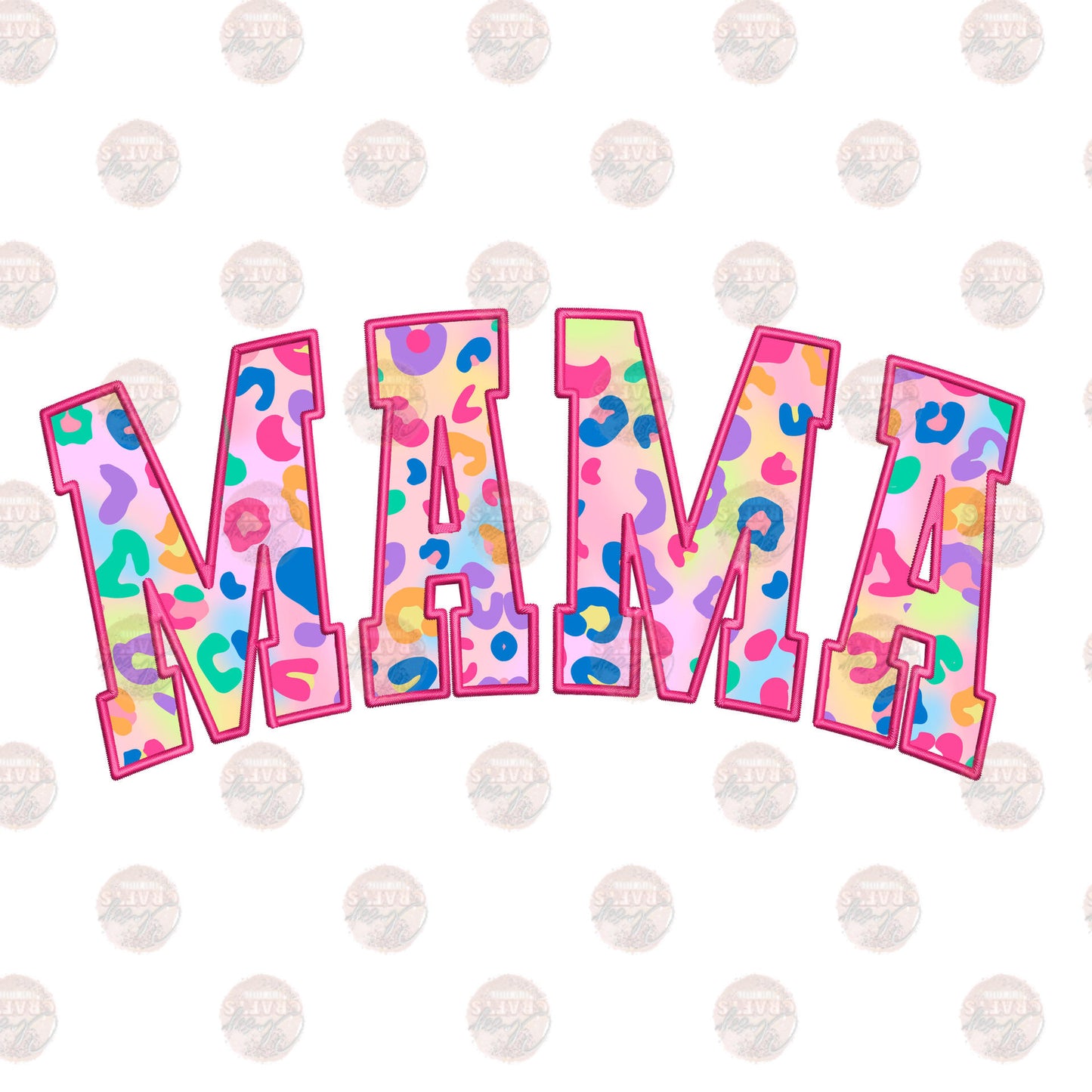 Mama Multicolored Transfer
