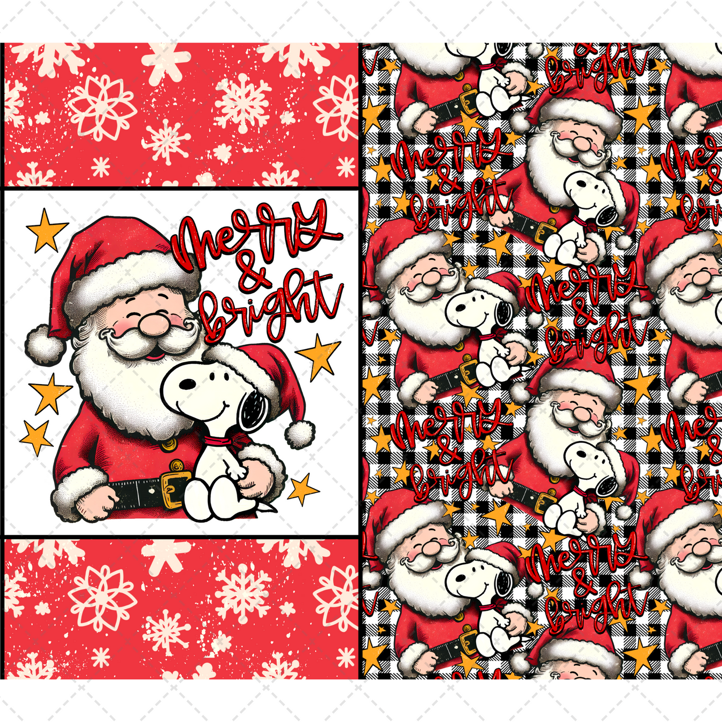 Merry And Bright Tumbler Wrap - Sublimation Transfer