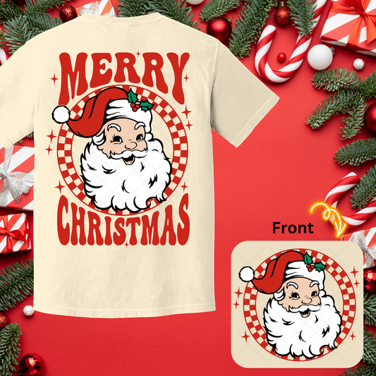 Merry Christmas Santa Transfer ** TWO PART* SOLD SEPARATELY**