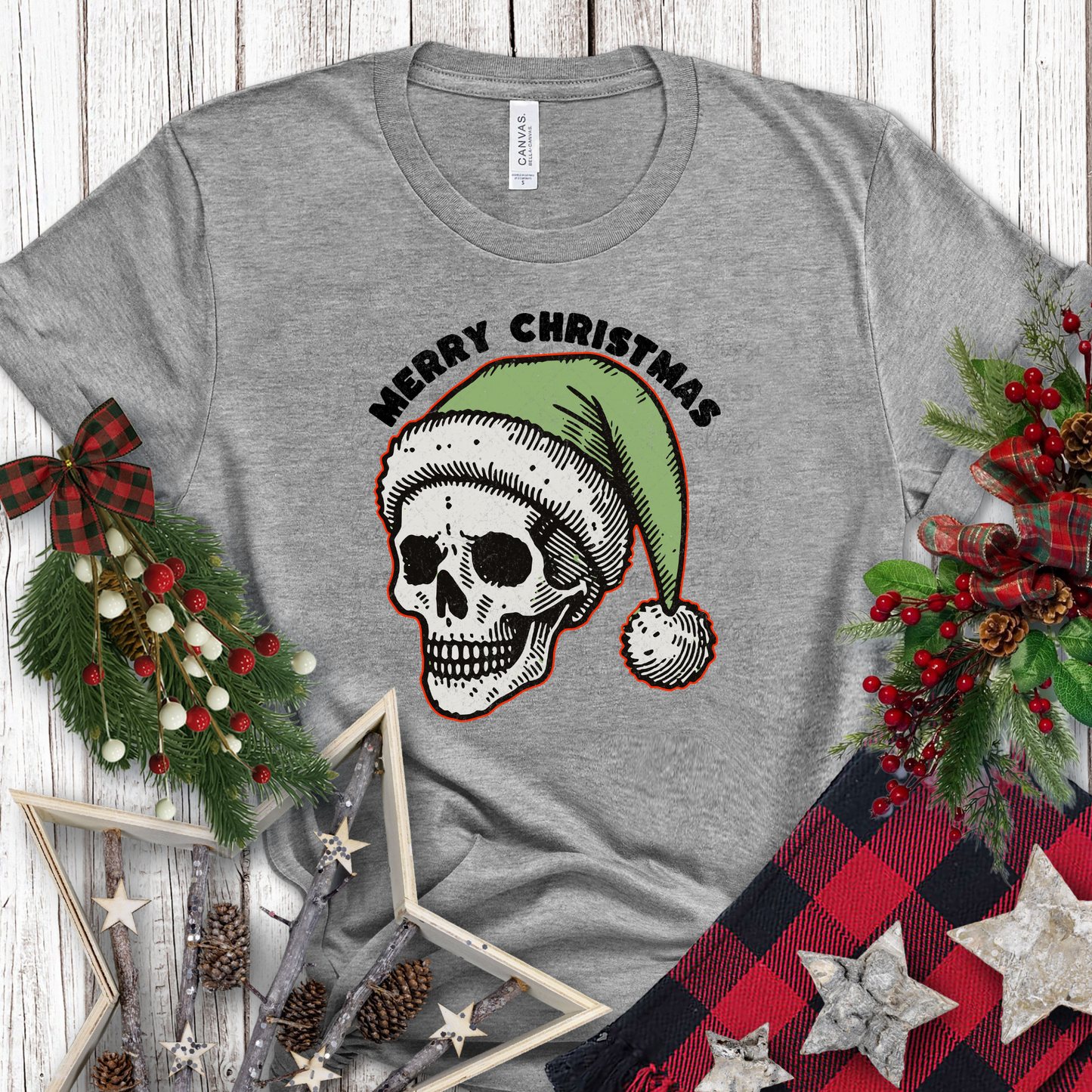 Merry Christmas Skelly Transfer