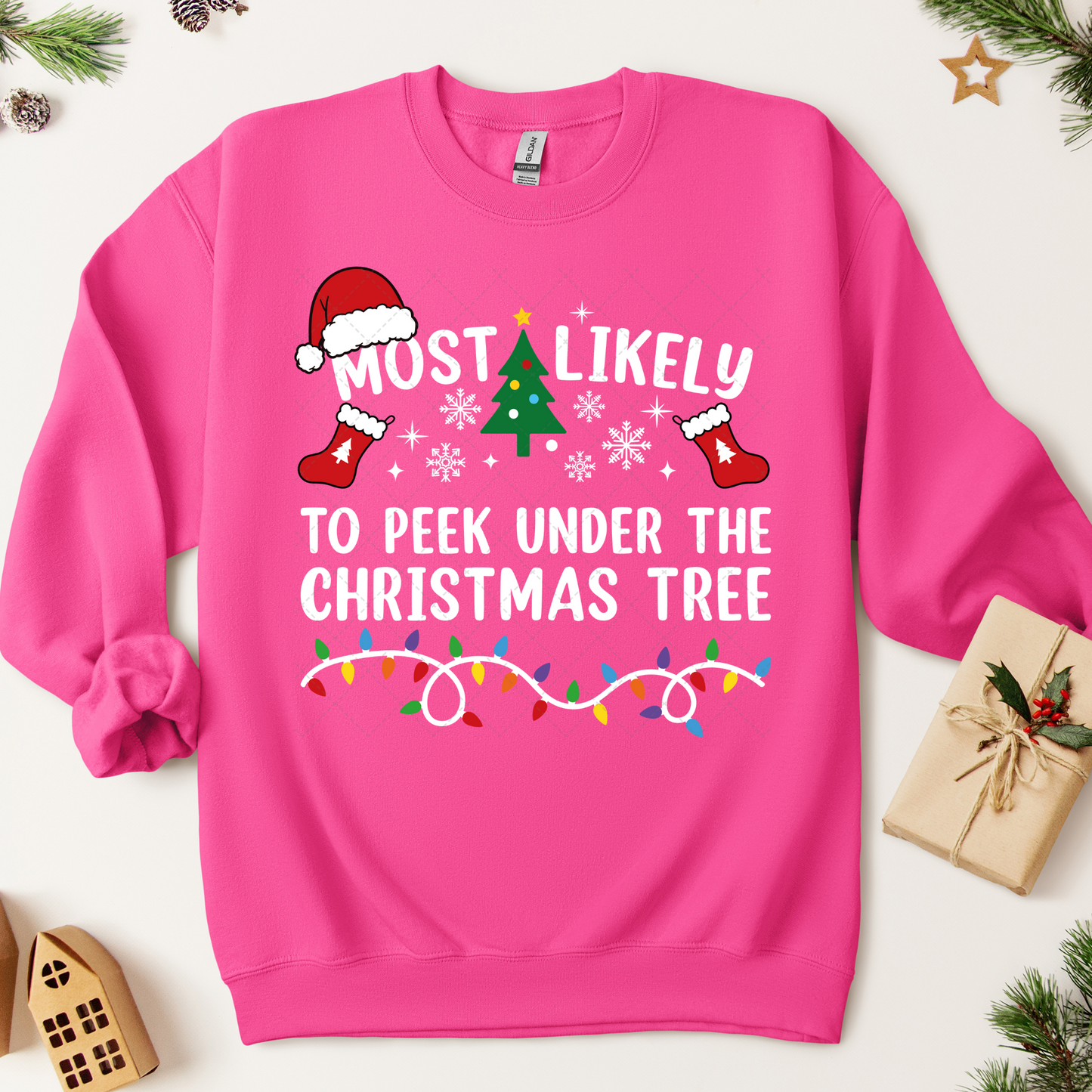 Most Likely To Peek Under The Christmas Tree Transfer