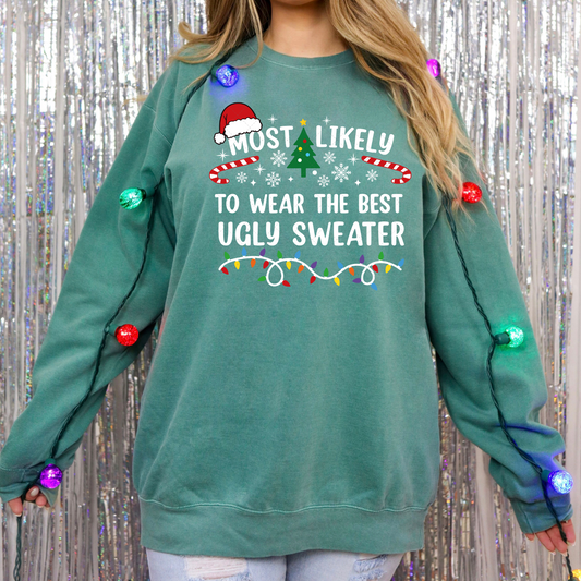 Most Likely To Wear The Best Ugly Sweater Transfer