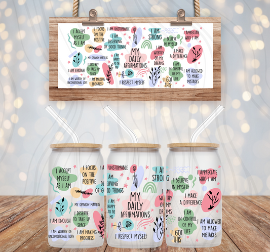 My Daily Affirmations 16oz Libbey Wrap