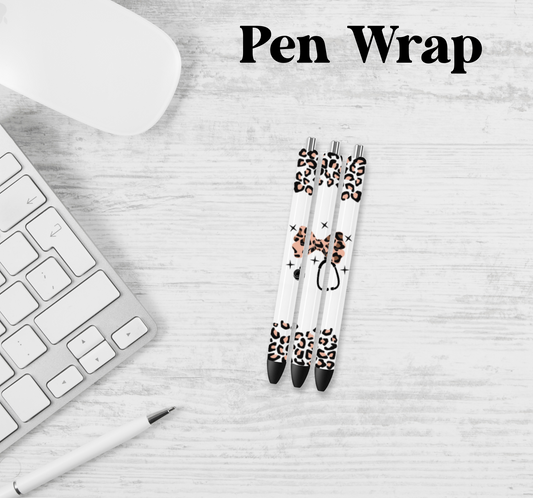 Nurse Stethoscope Pen Wrap Transfer