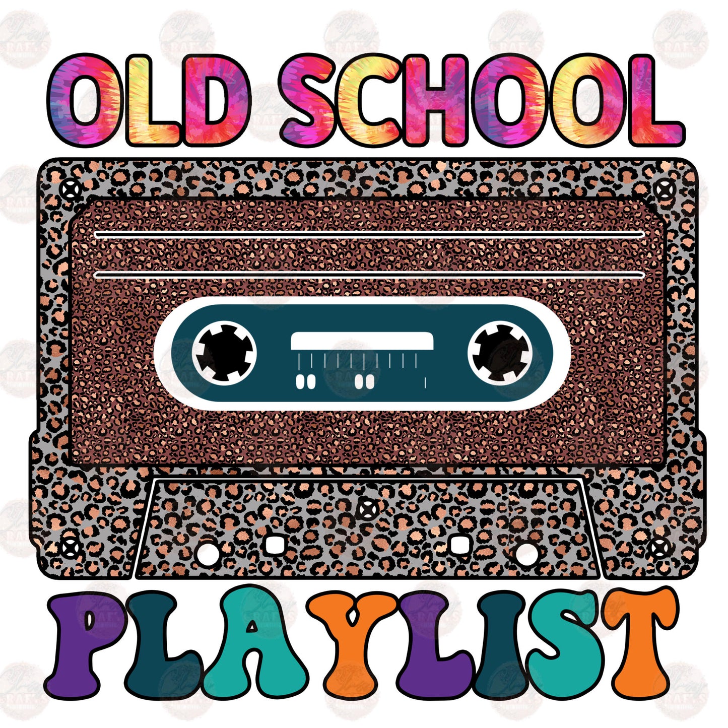 Old School Playlist - Sublimation Transfer