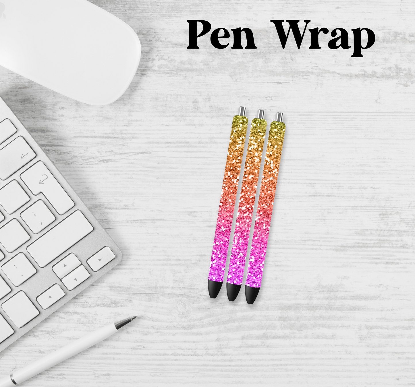 Orange Pink Pen Wrap Transfer