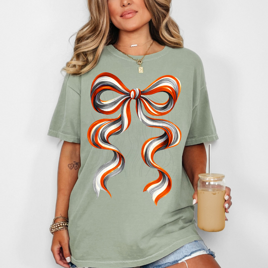 Orange White Long Bow Transfer