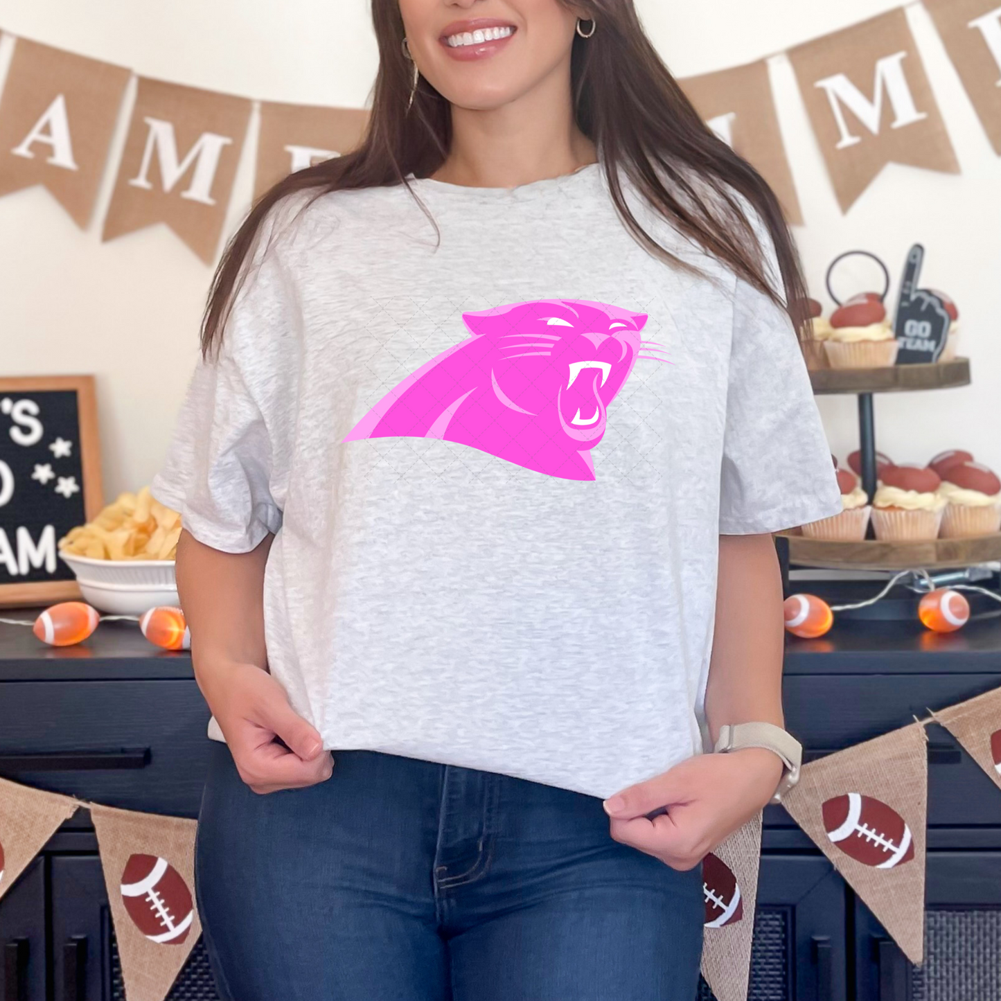 Panthers Pink Transfer