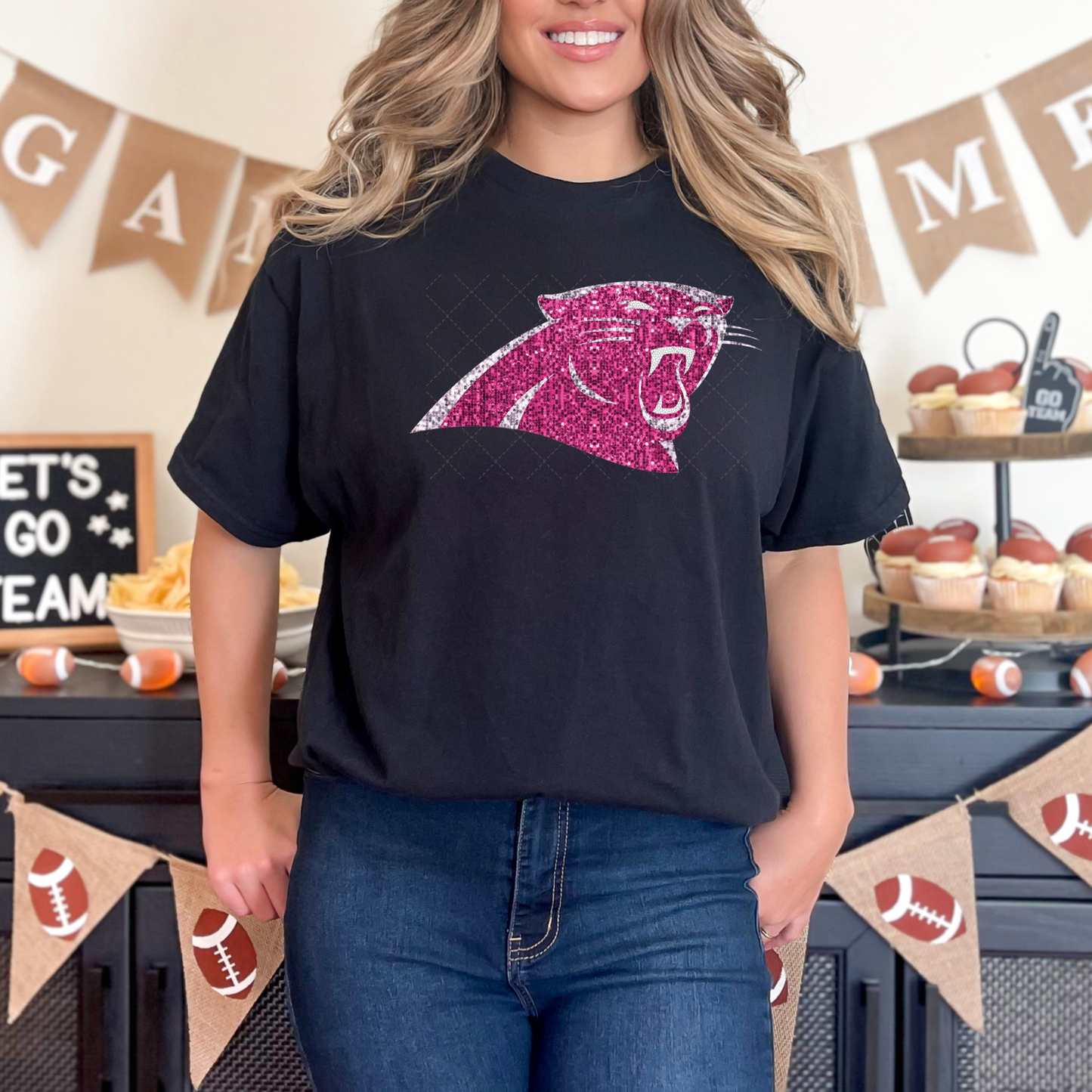 Panthers Pink Transfer